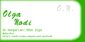 olga modi business card